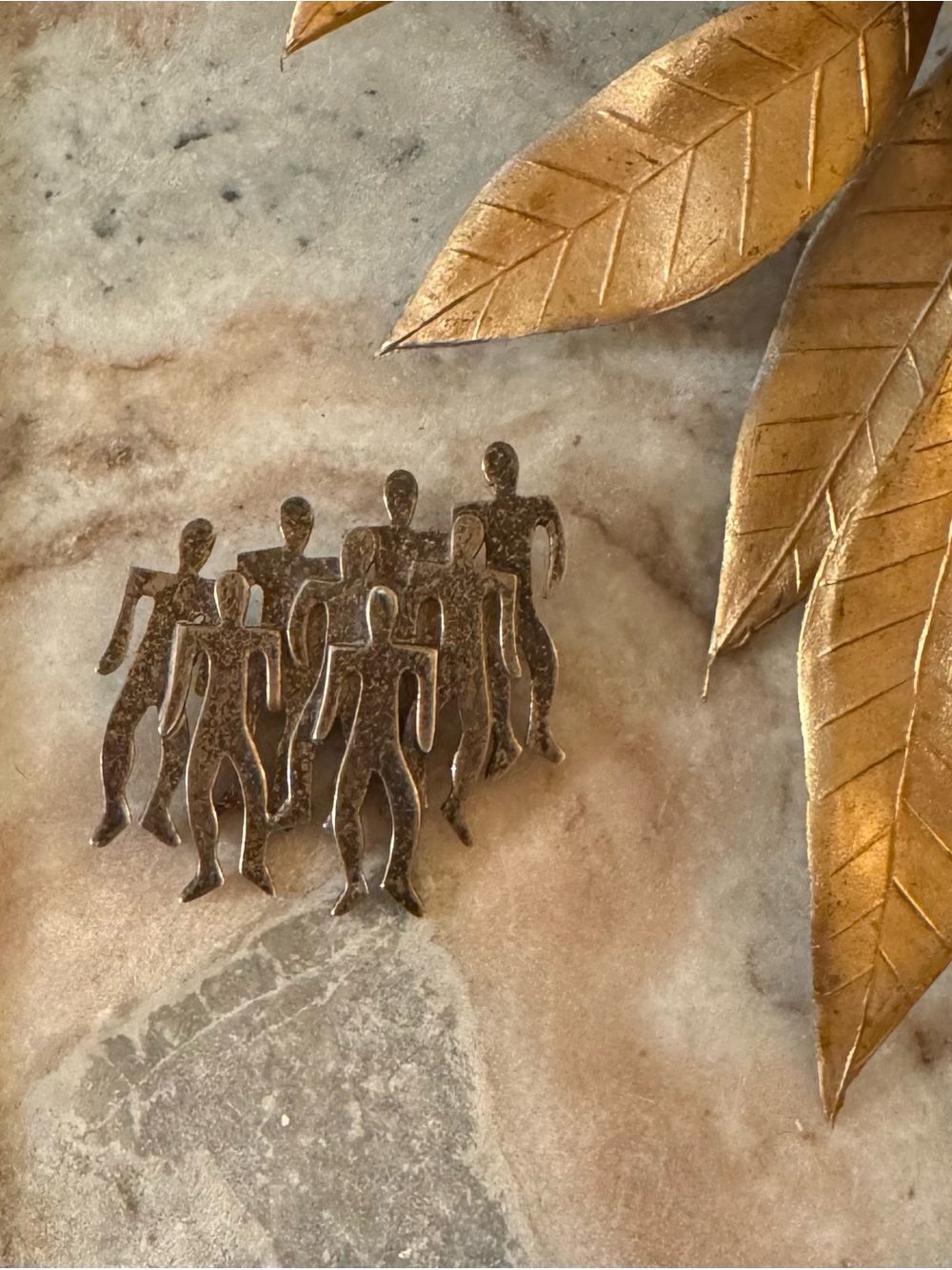 Sterling Taxco Human Silhouettes Brooch